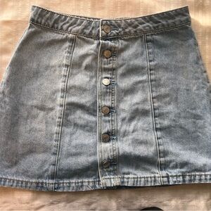 PacSun Light Blue Denim Mini Skirt